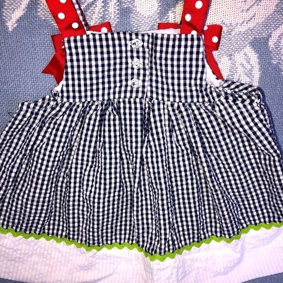 Nwot Girls 3-6M Rare Editions Seersucker Sun Dress - Picture 4 of 5